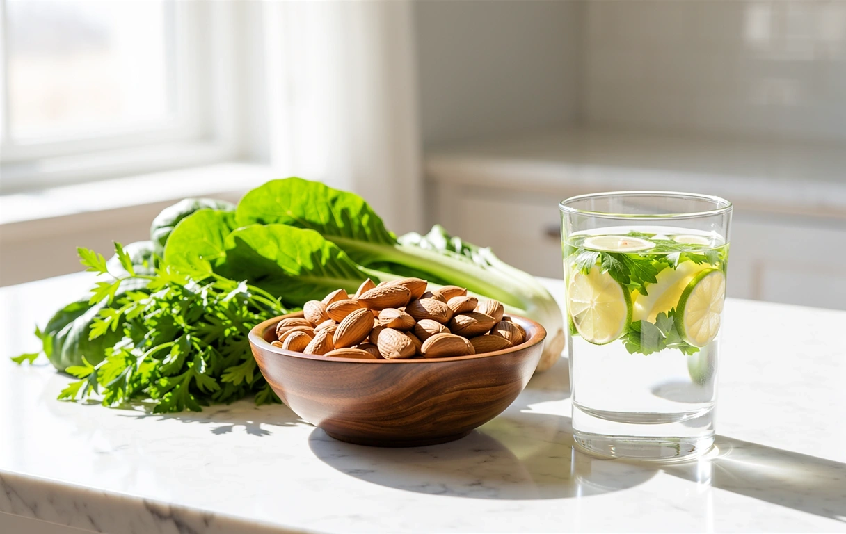 Zdrowe produkty spożywcze na stole